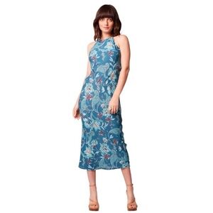 NWT! Band of Gypsies Band of the Free AUDETTE FLORAL HALTER MIDI DRESS. Small.